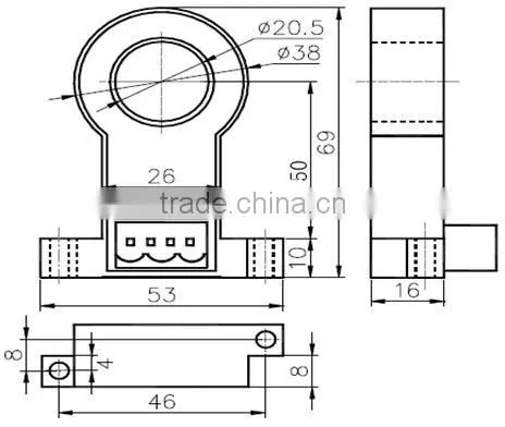 manufacturer directly provides industry closed loop Hall effect current transducer RCB59C-50 for turbine current monitoring