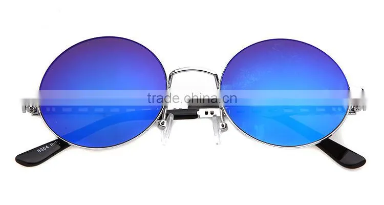 YWGX FDA CE UV400 Certification Restoring Ancient Ways round frame and lens sunglasses