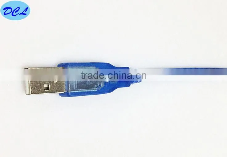1.5M USB2.0 cable Male to Micro 5PIN Transparent blue model
