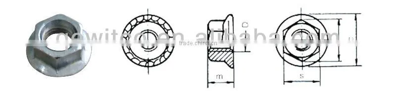 DIN6923 brass flange nut
