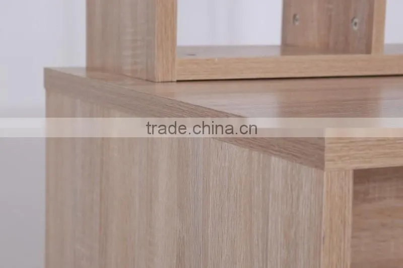 Computer desk bookshelf Draw-out type arc table