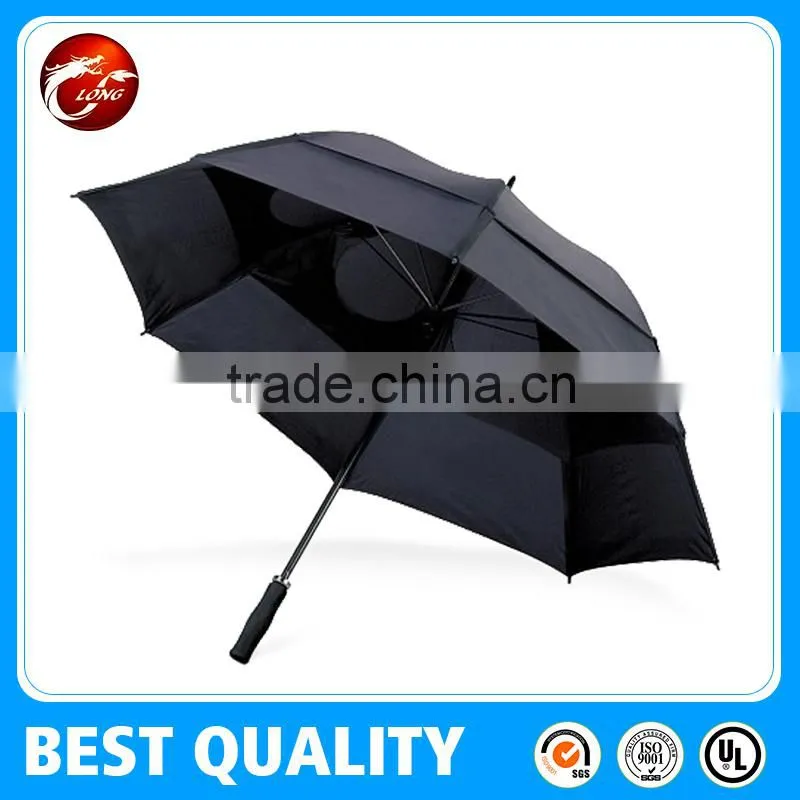 Silver Coated Fiberglass Double Layer Golf Umbrella