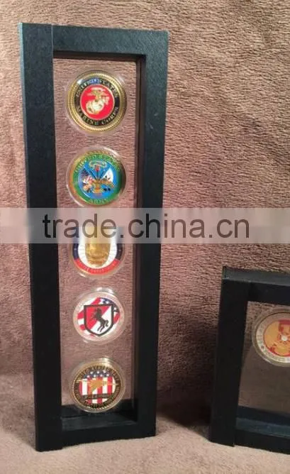 Challenge Coin Case - Five Coin Display, Challenge Coin Displays, Military Coin Display Cases