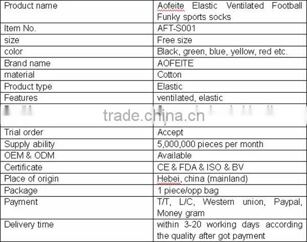 Aofeite Elastic Ventilated Football Funky sports socks