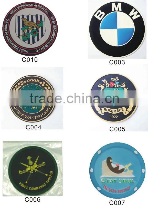 Practical sample fashion pvc coaster