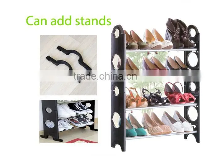 Great for large rooms or closet organization shoe storage shelves with Black color (FH-SR0064)