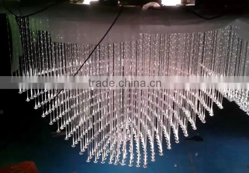 RGB color mess & DMX 512 acrylic fiber optic crystal chandelier