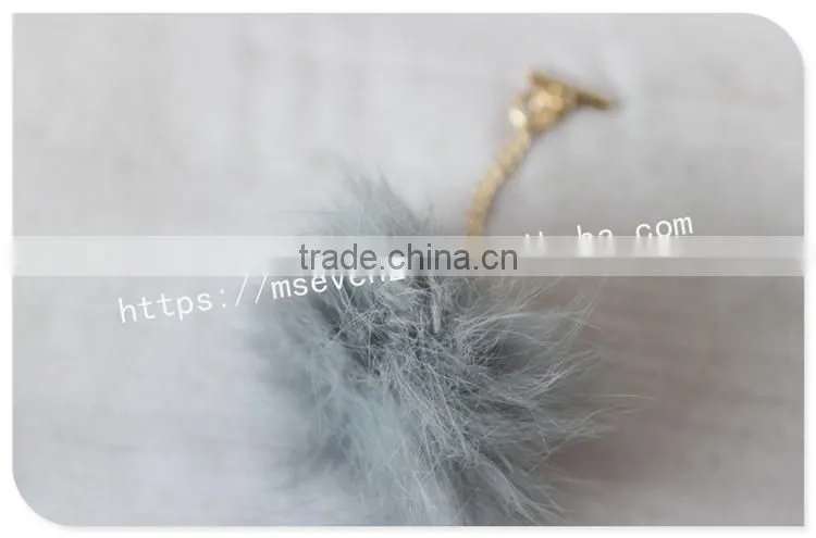 Customized size colorful cute rabbit fur pom pom ball for decoration