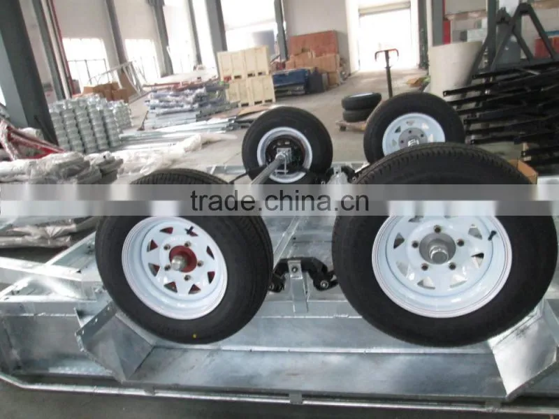 Economic Hot Dipped Galvanized 10x5ft High Quality Heavy Duty Full Welded Tandem Trailers