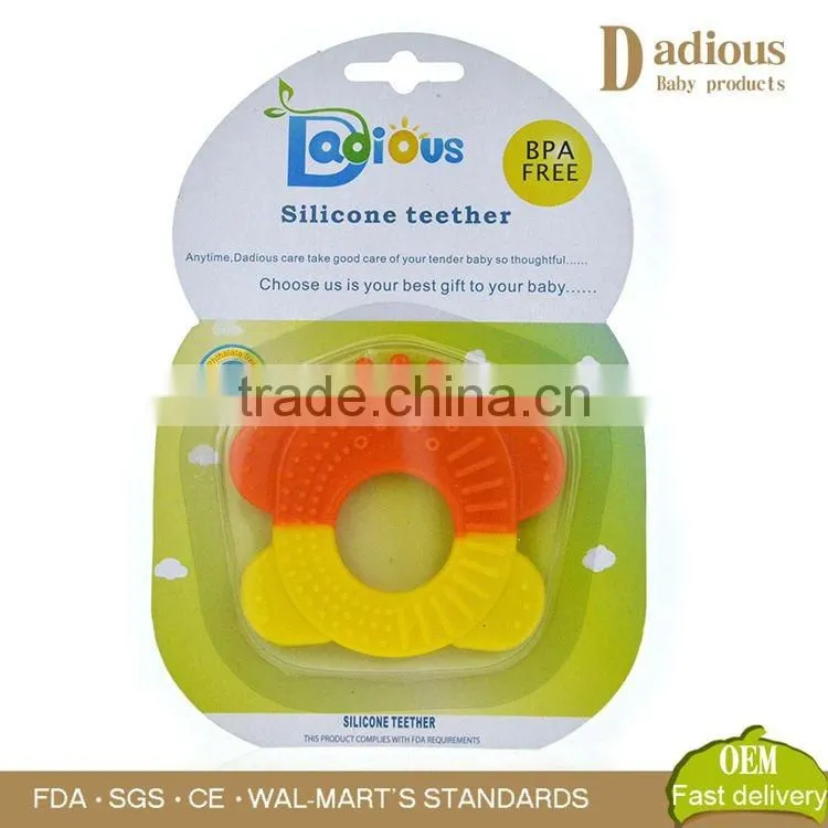 Eco-friendly bulk baby teething teether toy Soft Silicone Teething Toys