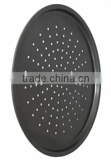 Carbon steel round perforated pizza pan & Non-toxic pan