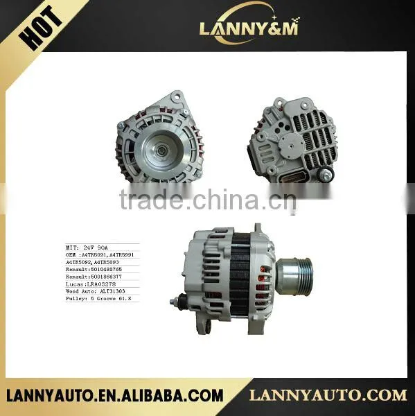 24V/90A 100% New Alternator for Renault A4TR5091 A4TR5991 A4TR5092 A4TR5093