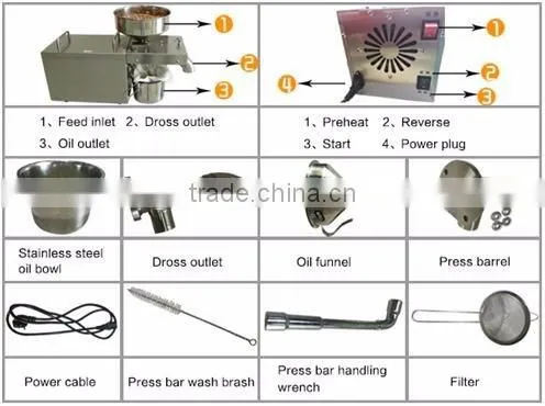 LKZ001 Mini screw oil press machine for home use healthy oil maker