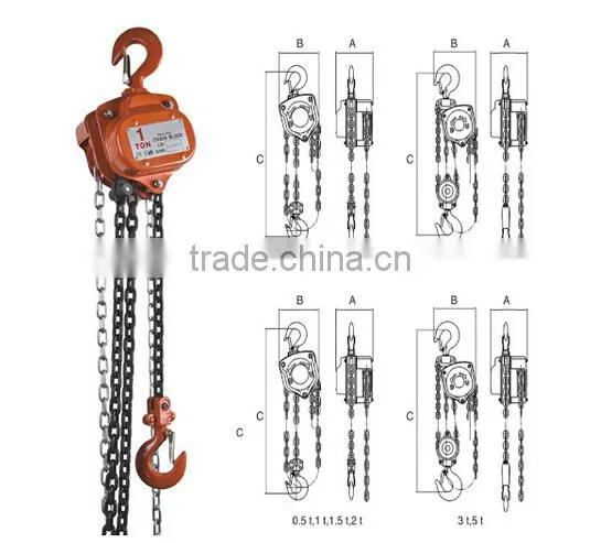 2 ton forged chain vital hand chain pulley block