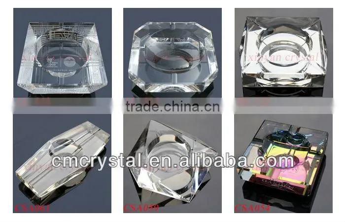 handcut glass crystal ashtrays