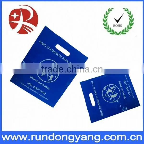 Customized high quality LDPE Die cut plastic bags for shopping