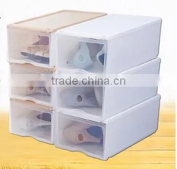 Wholesale Stock Small Order Plastic Transparent Shoes Storage Box