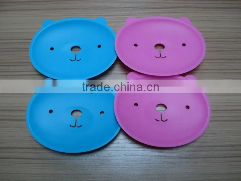 bear shape silicone soap mat for household