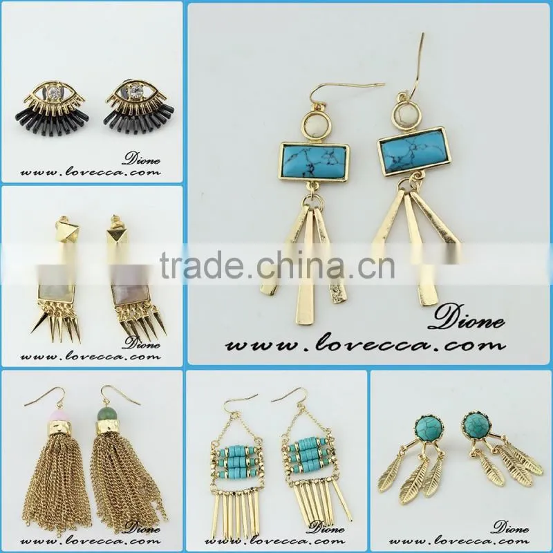 Wholesale Jewelry Gemstone Natural Stone Crystal Quartz Pendant Turquoise Necklace