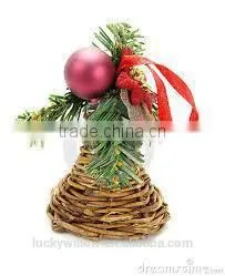 Old fashion Christmas wicker hanging tree decoration