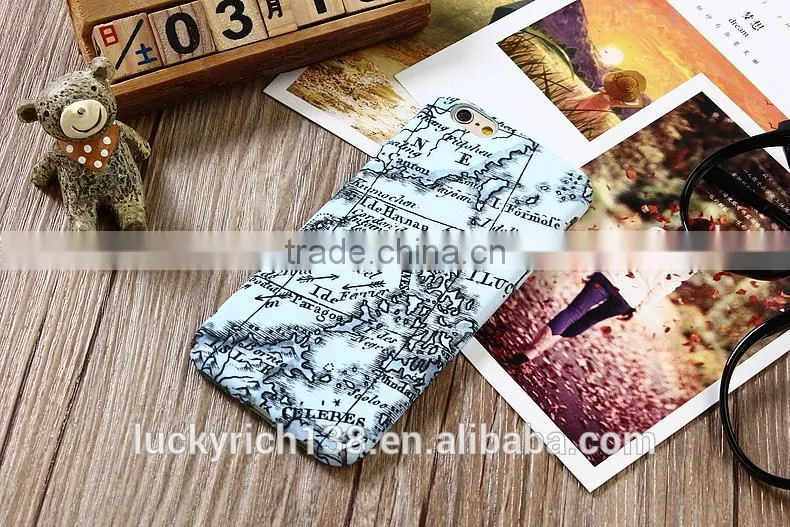 colorful country maps polish luminous PC phone case for iPhone 6/7