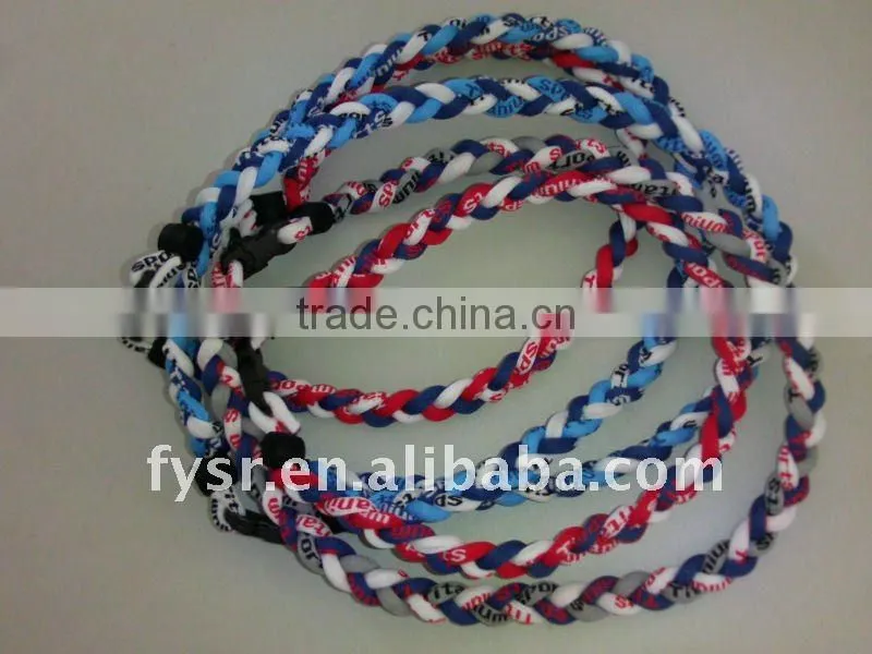 weave titanium rope necklace,nylon rope necklace for sport