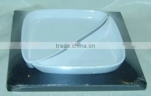 Set of 3 porcelain snack plate snack plate snack tray