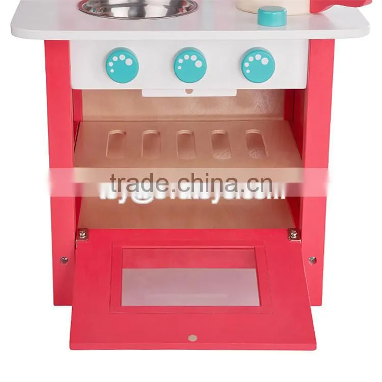 New design children play kitchen set wooden pretend play toys for kids W10C285