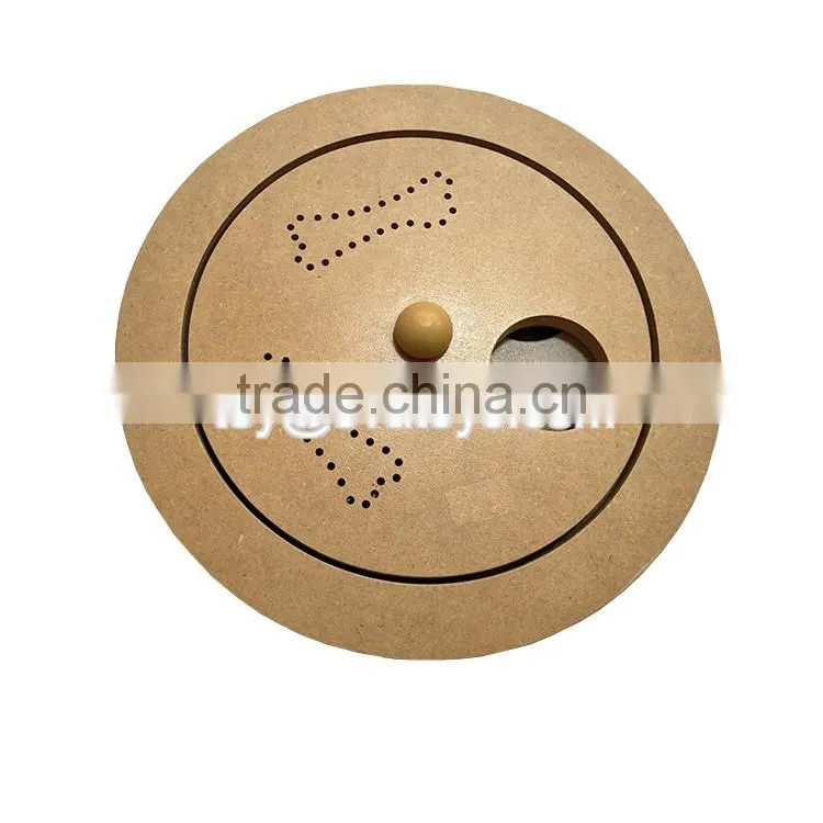 High quality safety stainless steel bowl wooden pet feeder for small dogs cats and pets W06F045