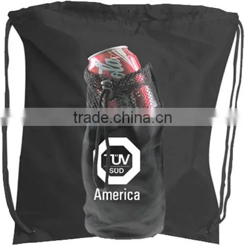 Water Bottle Polyester Drawstring Backpack
