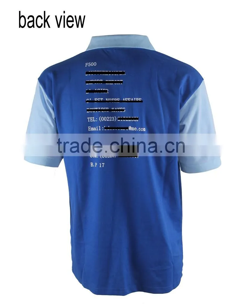 2015 New Arrival Plain Blue Dyed Short Sleeves Cheap Men Model Casual Shirt