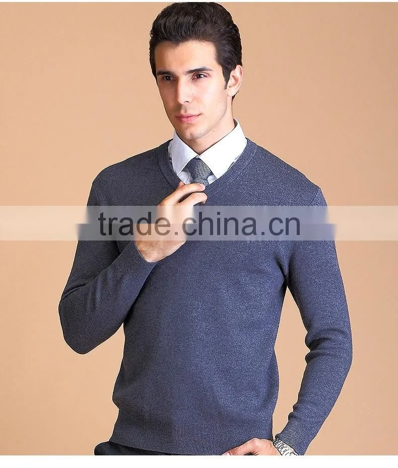 wholesale wool knitting yarn for V-neck pullover men jersey ,wool knitting computer machine men sweater knitting wool in bulk