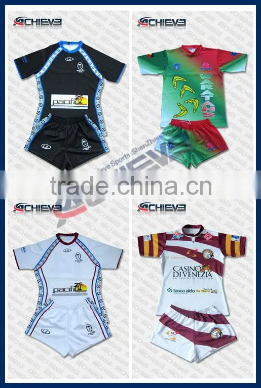 Athletic custom sublimated men rugby jersey league team unifrom