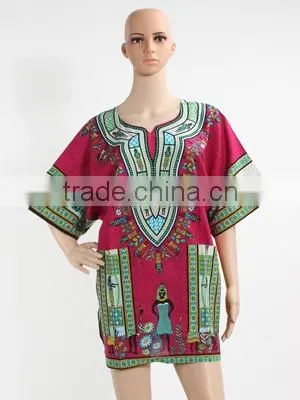 Wholesale African Tradition Summer Wearing Unisex African Shirts Dashiki
