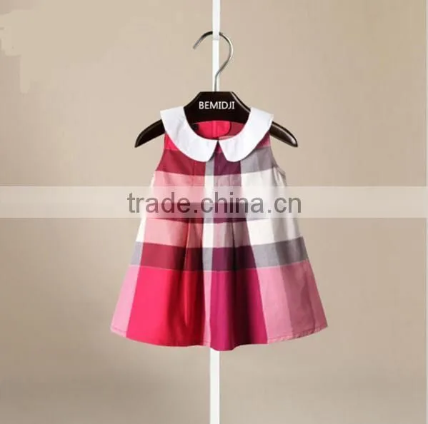 Hot sale baby girl 2017 new summer clothes children boutique printing wholesale cheap blue wave point kid girl child dress