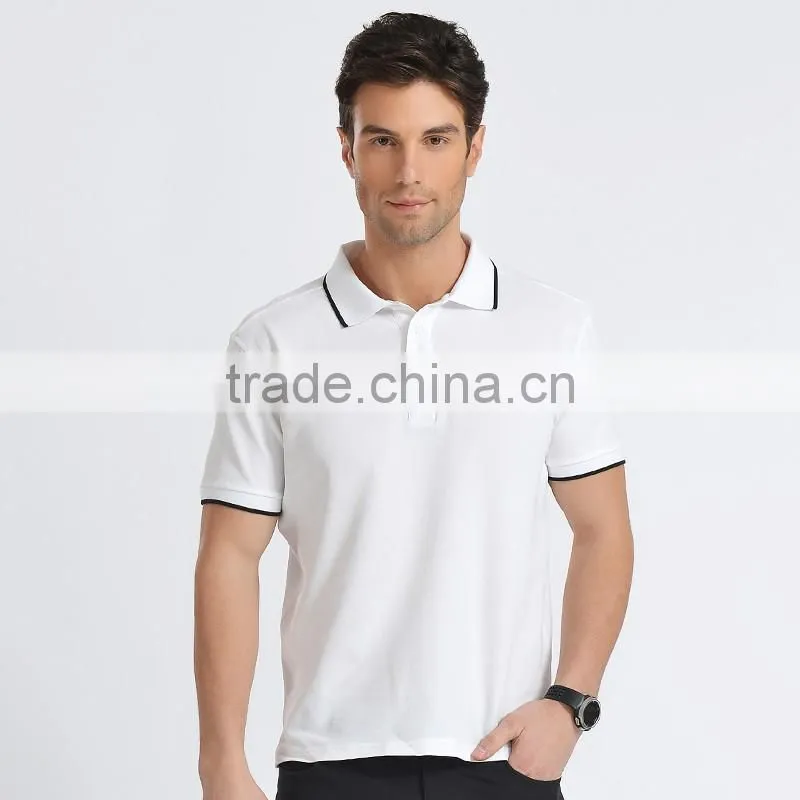 fancy design lapel short sleeve t-shirt for summer
