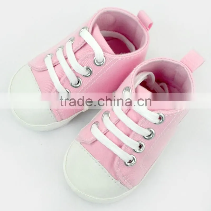 Stylish Pink Newborn Girls Crib Shoes Baby Shoes Toddlers Soft Shoes