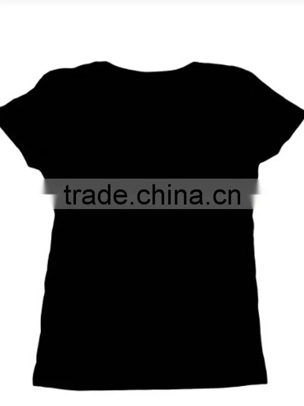 Women's 100%Cotton Black T-shirt