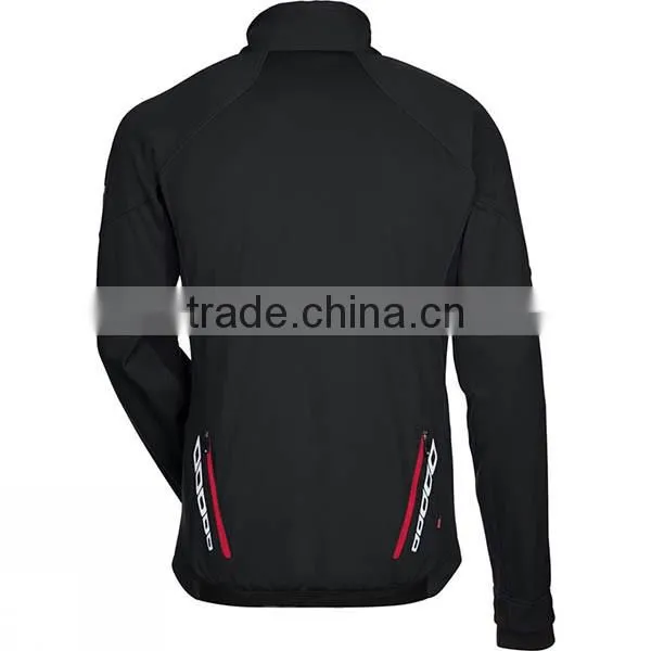 Comfortable elastic cuff softshell jacket men China bike jacket waterproof