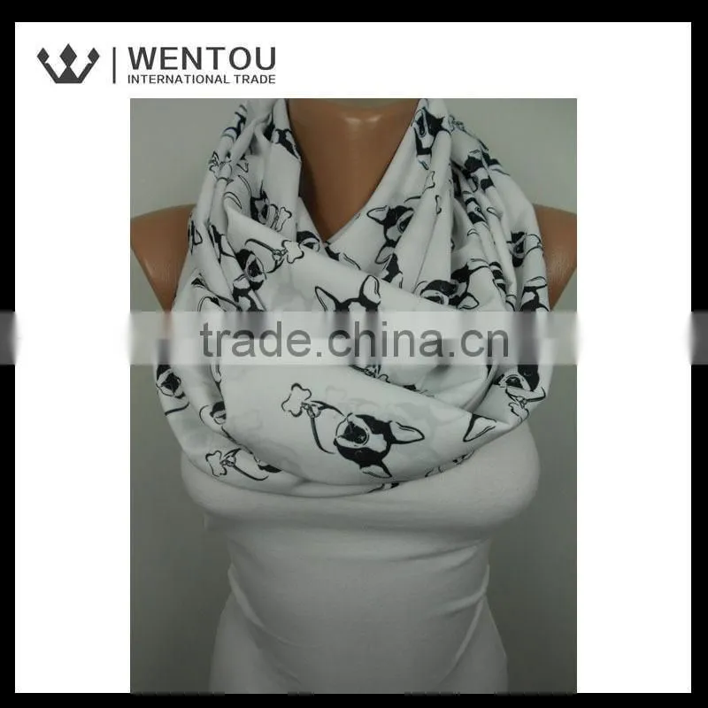 Fashion Accessories Dog Print Infinity Scarf