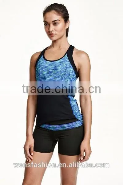 OEM Nylon lycra Women Workout Tank Tops Sexy Fitness Yoga Vest Wholesale