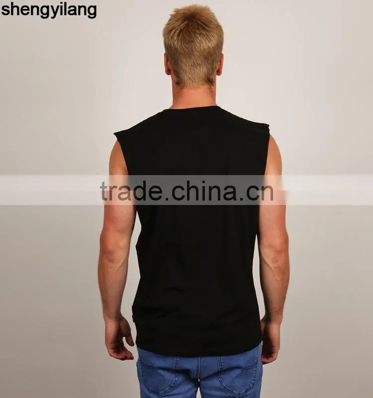 High quality wholesale bodybuilding tank top cotton sports tank top custom unisex stringer tank top