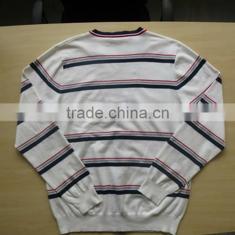 New season 2014 white with red strip cardigan casual men knitted sweater men