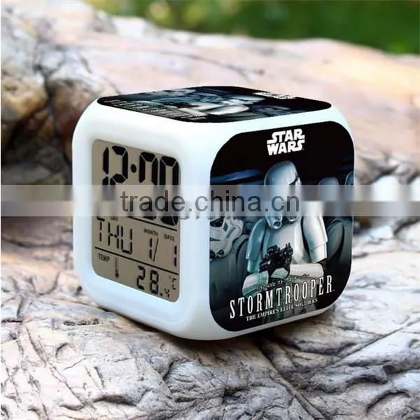 Super Hot Selling LED Digital Clock Clock for Kids gift ,promotion 7 Colors Changing colorful Alarm Clock