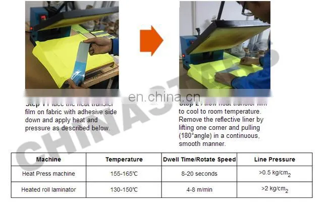 silver color reflective heat transfer film with PET film