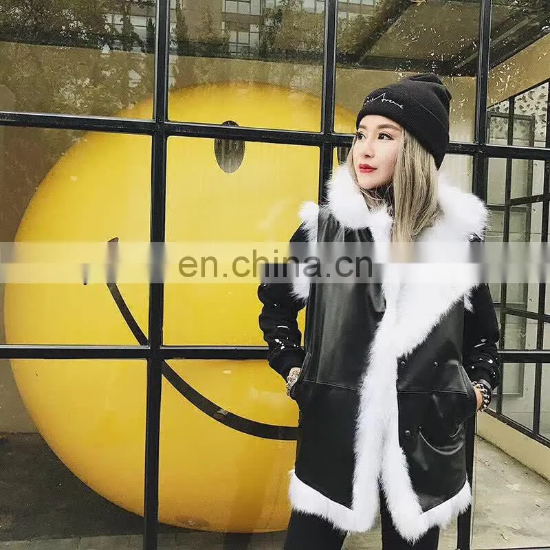 Sheepskin Plain Black Winter Leather Jacket Sheep Leather German Leather Jacket