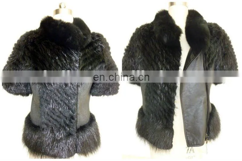 HK103 Ladies raccoon dog fur coat