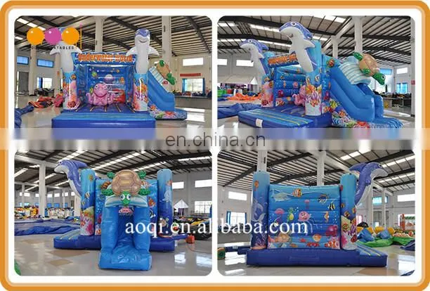 cheap toddler trampoline undersea inflatable air bouncers for sale