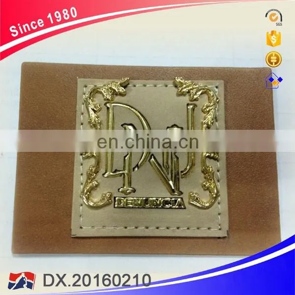 Garment Jeans PU Leather Labels with Metals and Rhinestones