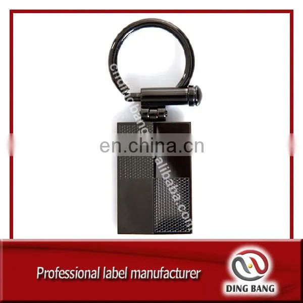 Wholesale Promotion Gifts & Crafts Custom Logo Accepted Simple & Classical Cheap Black Metal Male Keychain